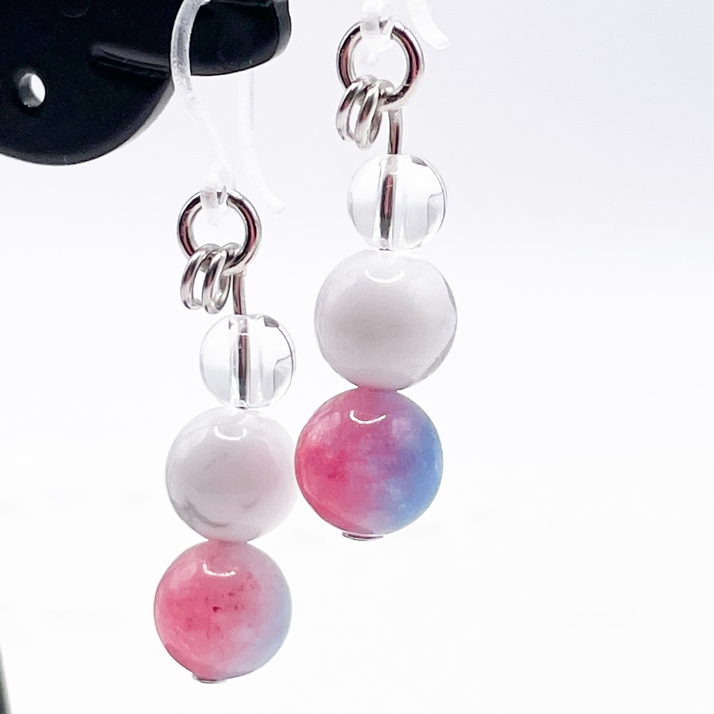 【Sale】Lucky Charm|Pierce (Earring & Charm Available)キャンディジェイド&マグネサイトの天然石ピアス(イヤリング/チャーム)|u-012