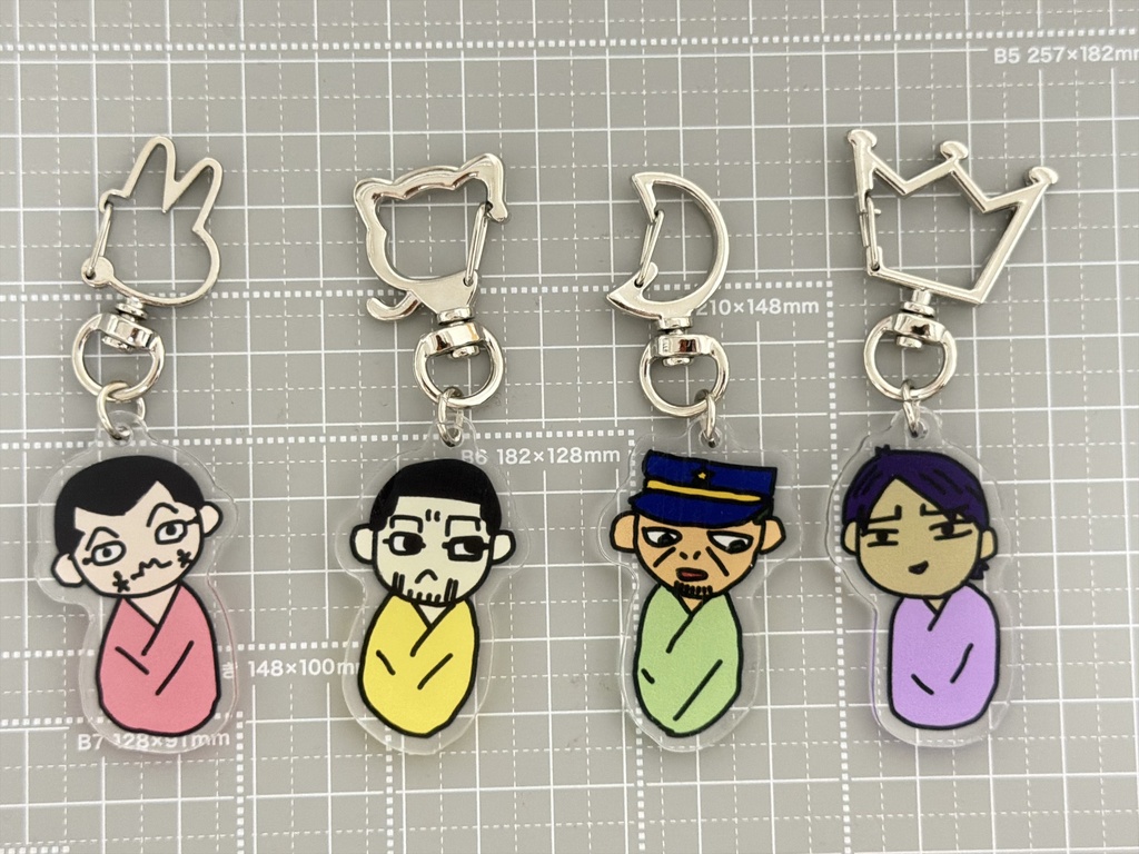 金カムおくるみシリーズのアクリルキーホルダー(全7種あり)【ファングッズ】