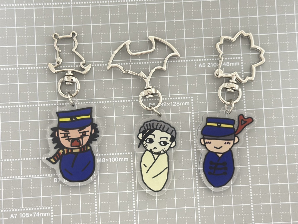 金カムおくるみシリーズのアクリルキーホルダー(全7種あり)【ファングッズ】