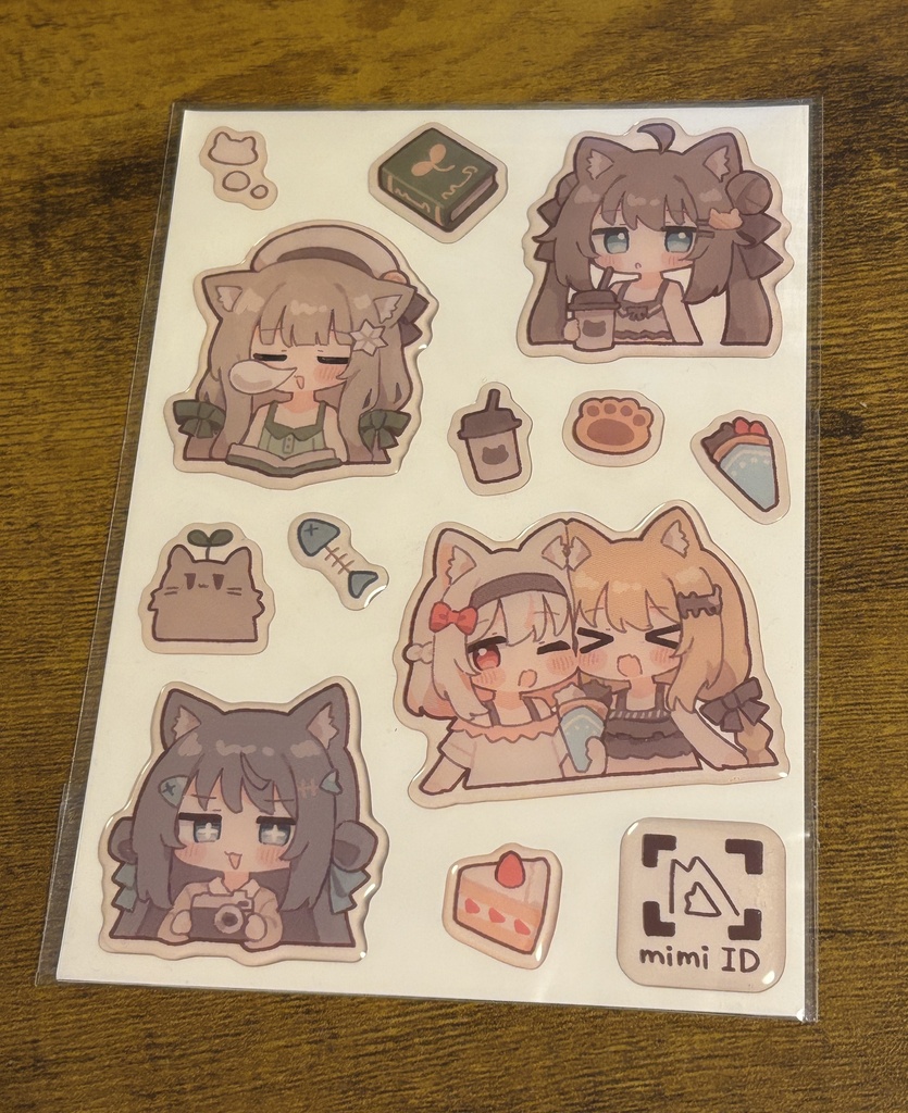 けもみみぷっくりシール