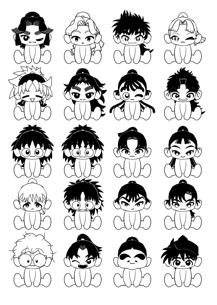 上級生中心クリアシール