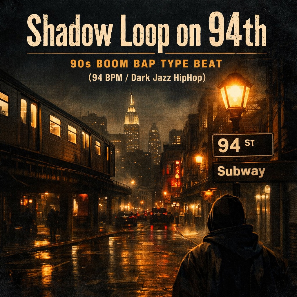 Shadow Loop on 94th | 90s Boom Bap Type Beat (94 BPM / Dark Jazz HipHop)