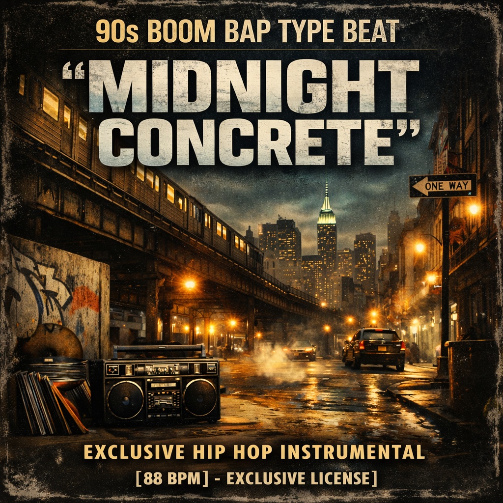 90s Boom Bap Type Beat – “Midnight Concrete” | Exclusive Hip Hop Instrumental (88BPM) EL