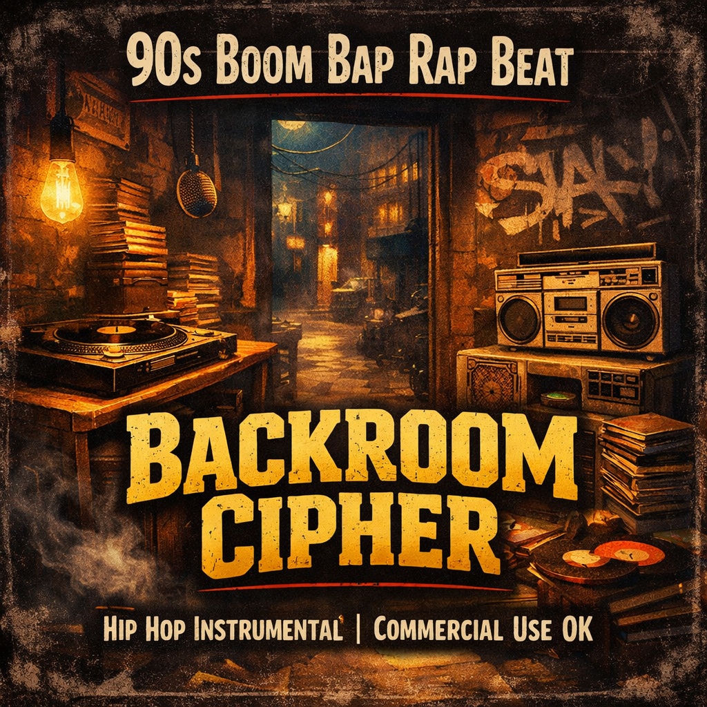 90s Boom Bap Rap Beat Backroom Cipher | Hip Hop Instrumental | Commercial Use OK