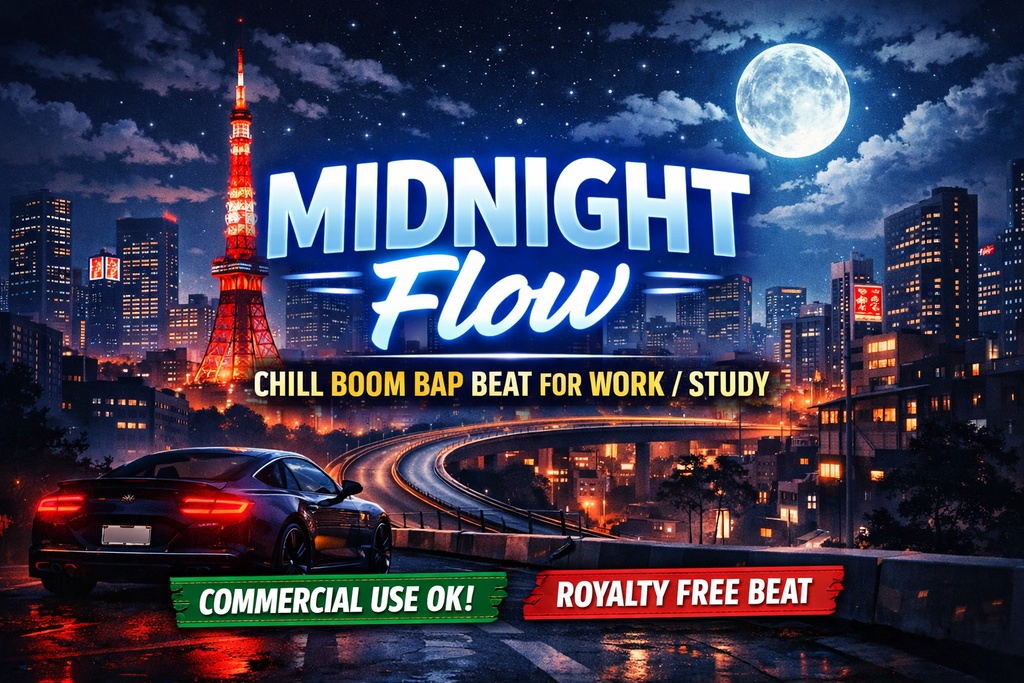 Midnight Flow – Chill Boom Bap Beat for Work / Study (Commercial Use OK)