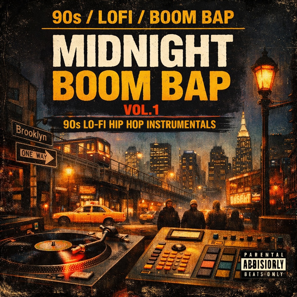 “Midnight Boom Bap Vol.1 – 90s Lo-Fi Hip Hop Instrumentals”