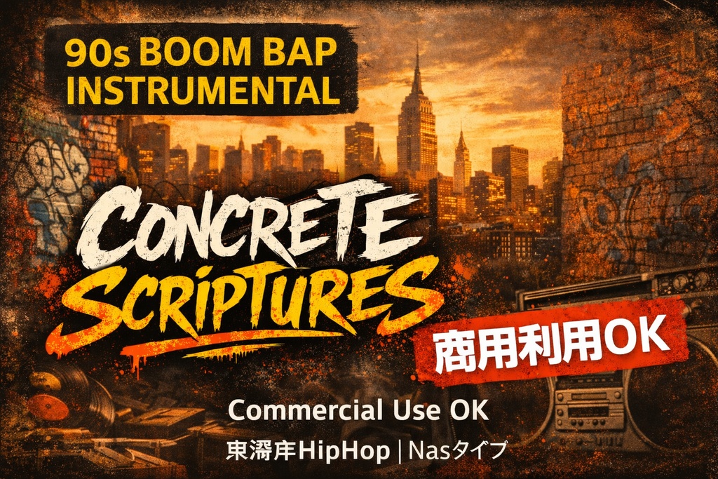 Concrete Scriptures – 90s Boom Bap Instrumental (商用利用OK)