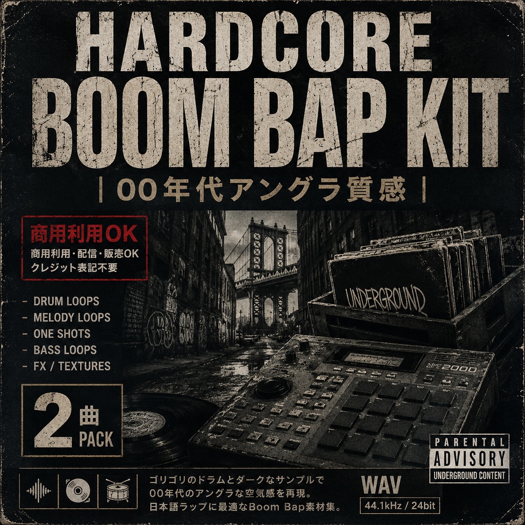 TOKYO UNDERGROUND BOOM BAP｜2曲PACK