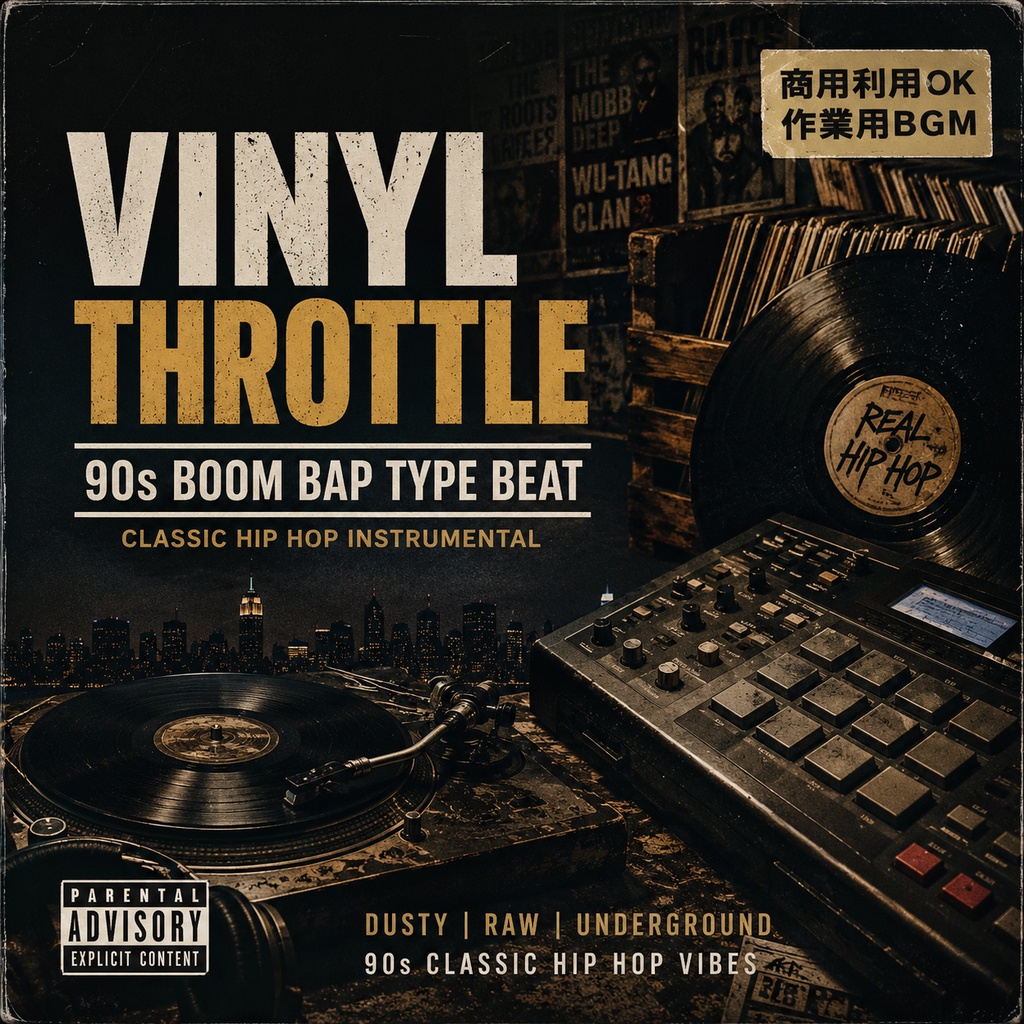 Vinyl Throttle - 90s Boom Bap Type Beat【商用利用OK / 作業用BGM】