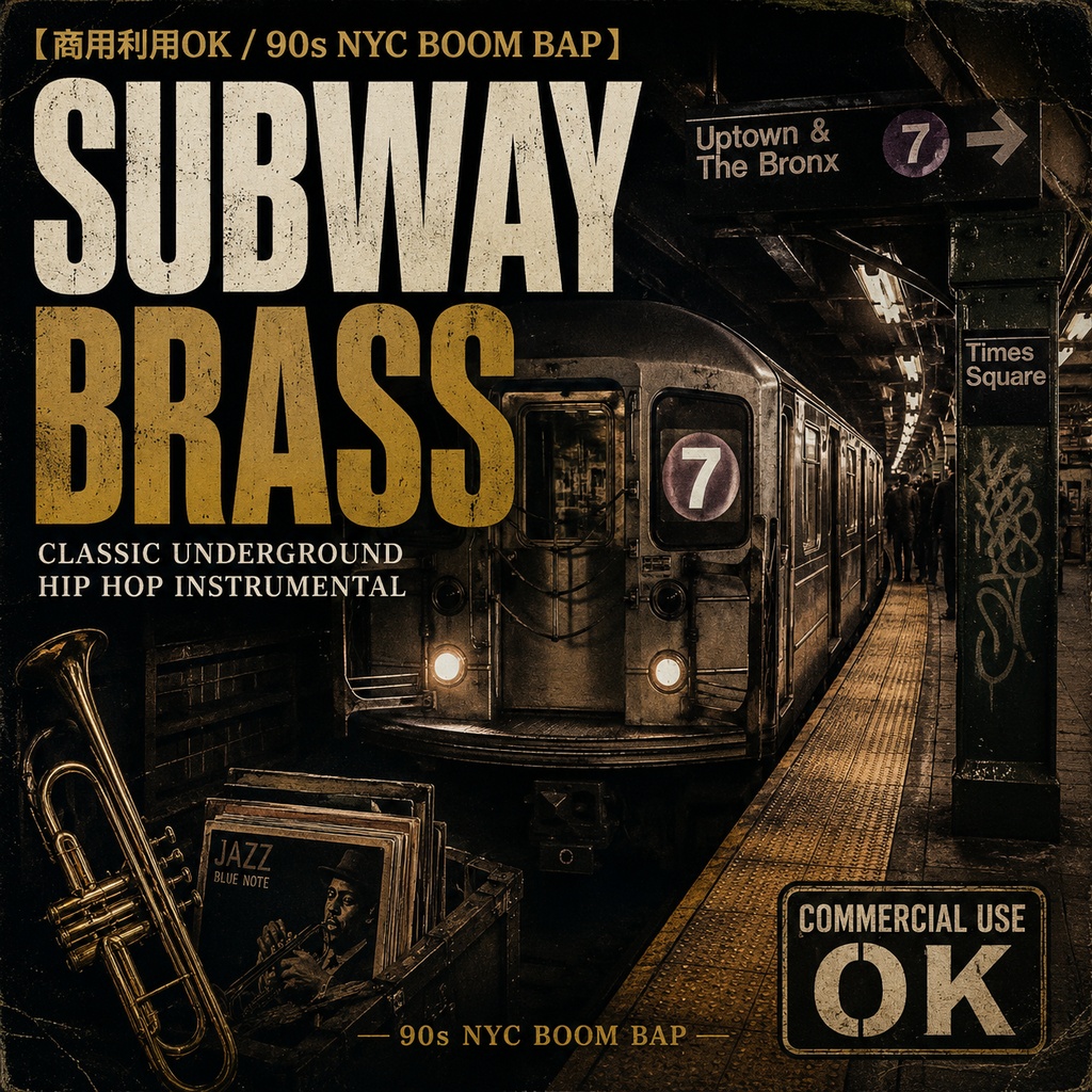 【商用利用OK / 90s NYC Boom Bap】Subway Brass|Classic Underground Hip Hop Instrumental