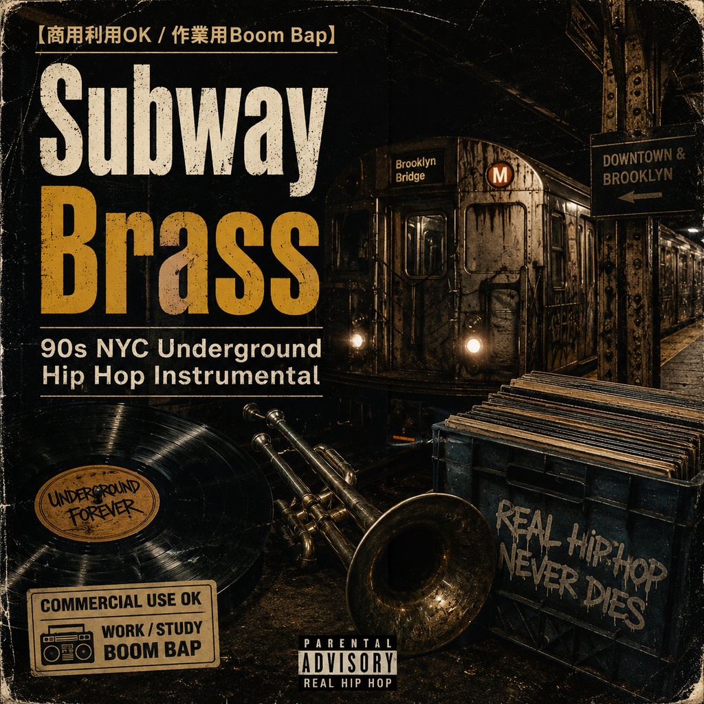【商用利用OK / 作業用Boom Bap】Subway Brass｜90s NYC Underground Hip Hop Instrumental