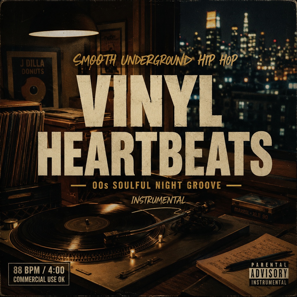 【商用利用OK / Smooth Underground Hip Hop】Vinyl Heartbeats|00s Soulful Night Groove Instrumental