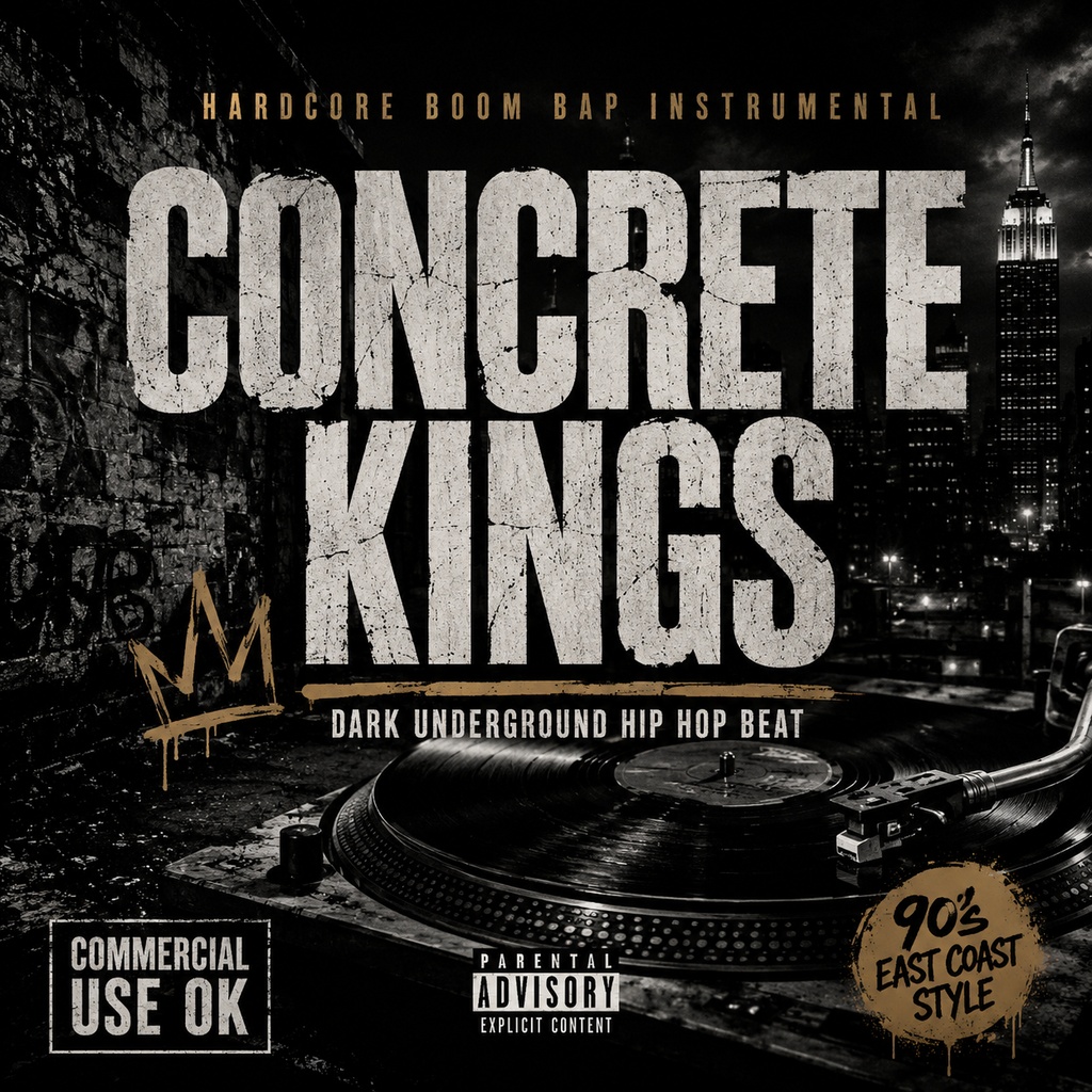 【商用利用OK / Hardcore Boom Bap】Concrete Kings｜Dark Underground Hip Hop Instrumental