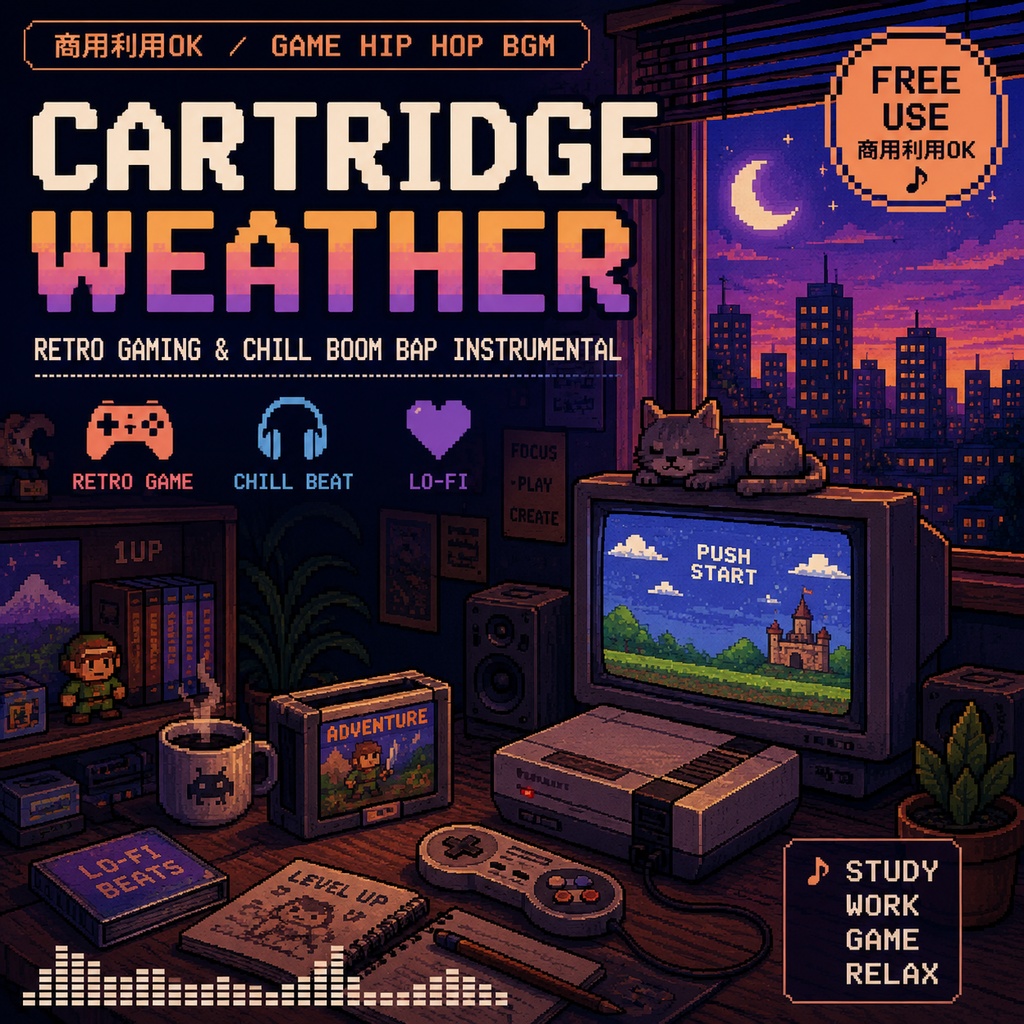 【商用利用OK / Game Hip Hop BGM】Cartridge Weather|Retro Gaming & Chill Boom Bap Instrumental