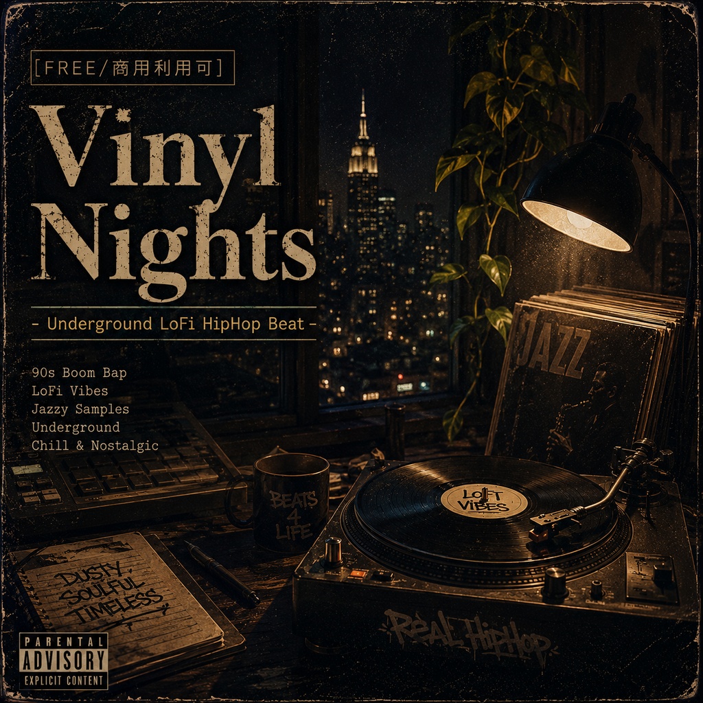 商用利用可] Vinyl Nights - Underground LoFi HipHop Beat