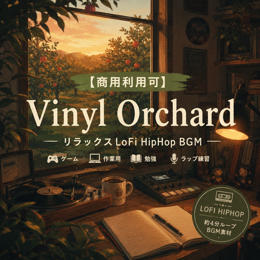 【商用利用可】Vinyl Orchard - リラックスLoFi HipHop BGM