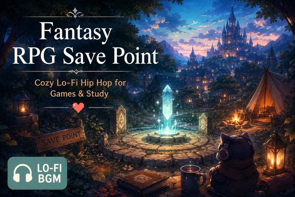 Fantasy RPG Save Point | Cozy Lo-Fi Hip Hop for Games & Study