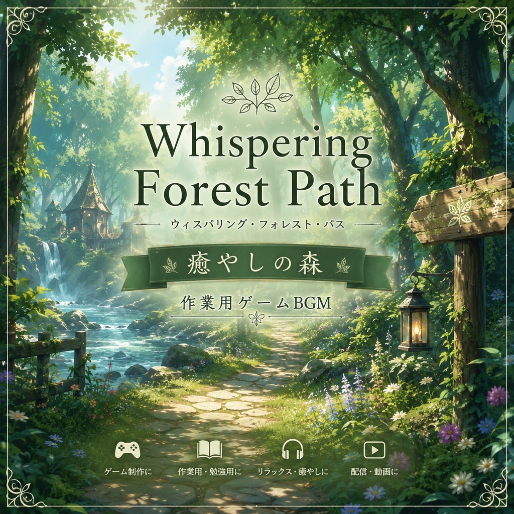 Whispering Forest Path - 癒やしの森 作業用ゲームBGM