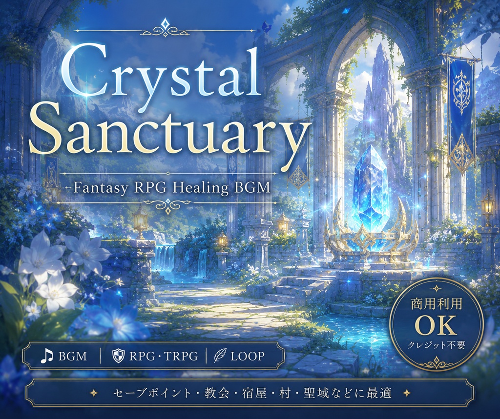 Crystal Sanctuary | Fantasy RPG Healing BGM