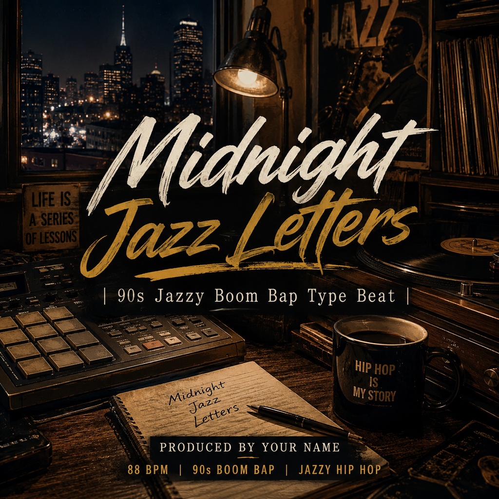 Midnight Jazz Letters | 90s Jazzy Boom Bap Type Beat