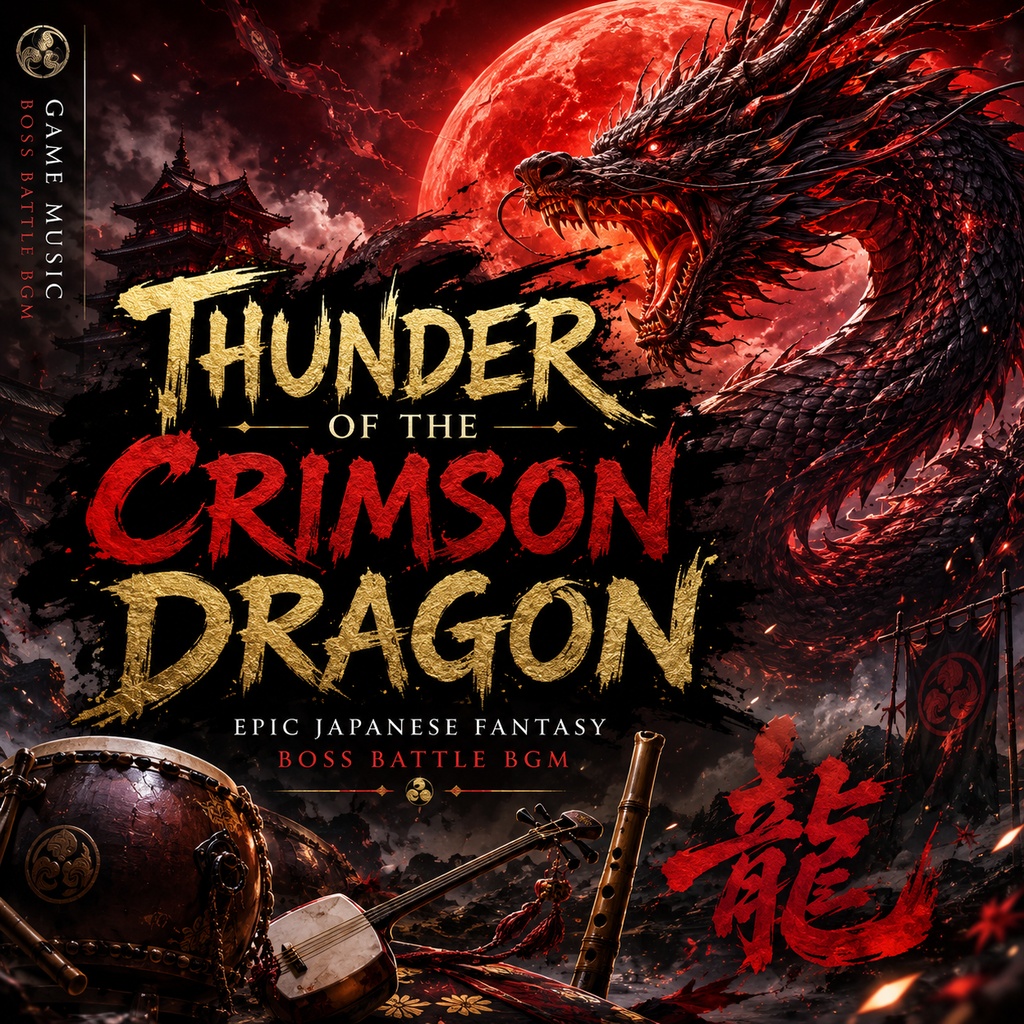 Thunder of the Crimson Dragon | Epic Japanese Fantasy Boss Battle BGM