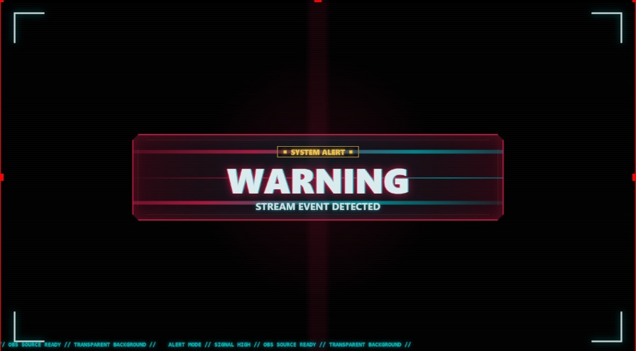 OBS Cyber Alert HUD Pack v1