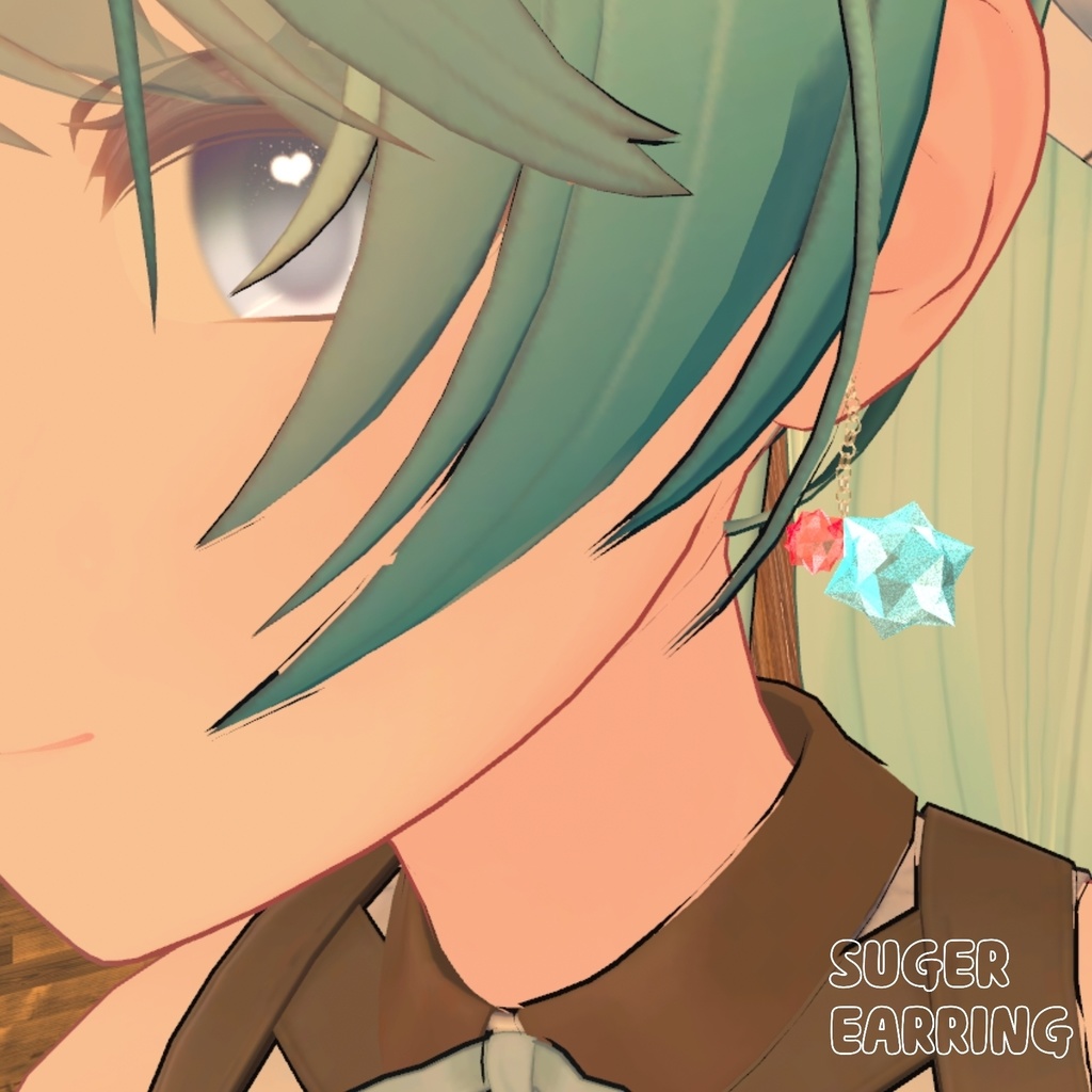 【VRChat想定】こんぺいとうイヤリング