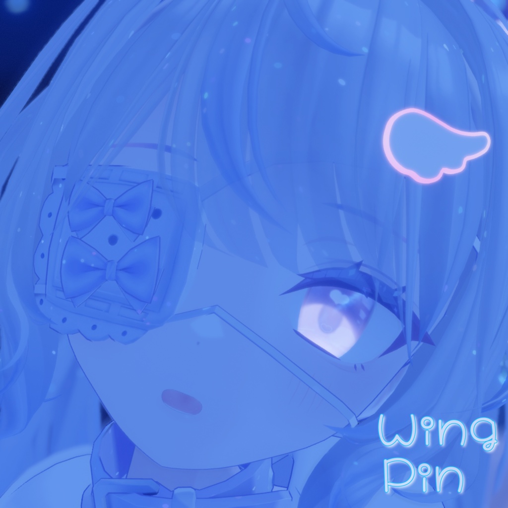 【VRChat想定】ゲーミング羽ピン