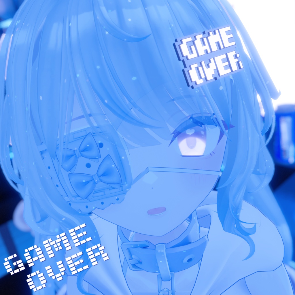 【Free*VRChat想定】GAMEOVERピン