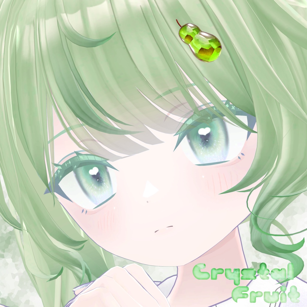 【VRChat想定】クリスタルフルーツピン