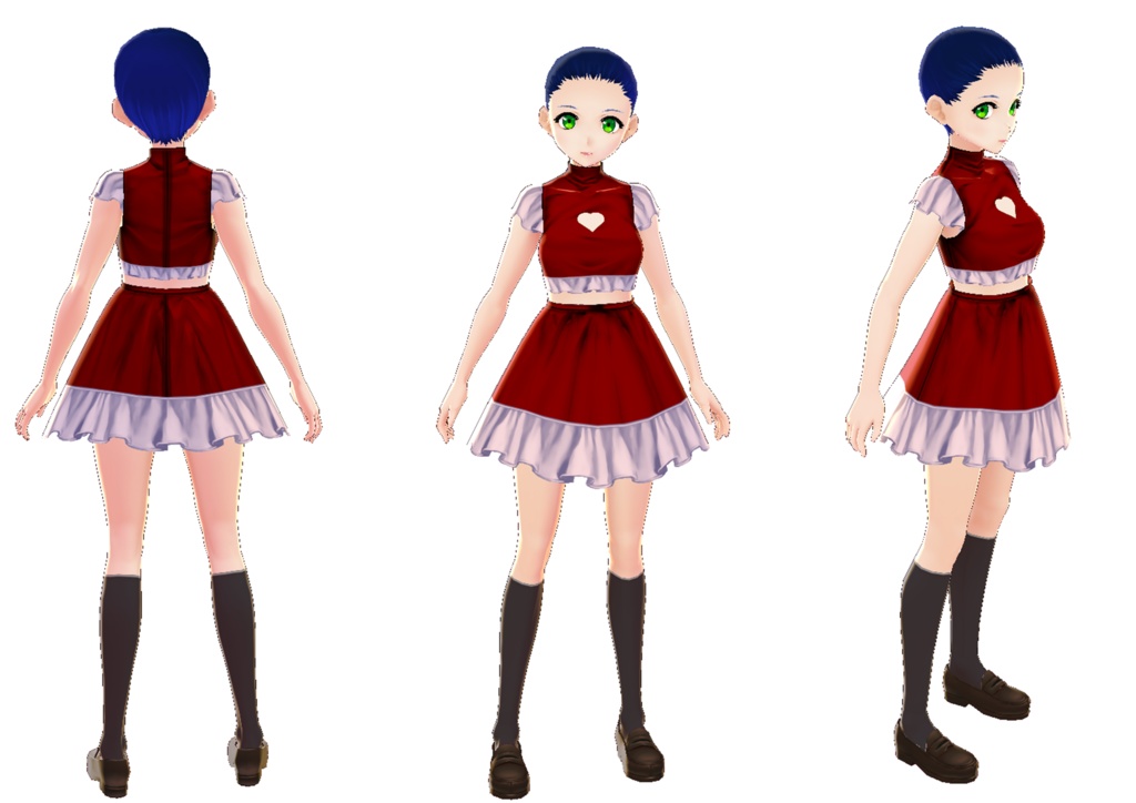  [FREE/無料版] Vroid Simple Red Dress テクスチャ