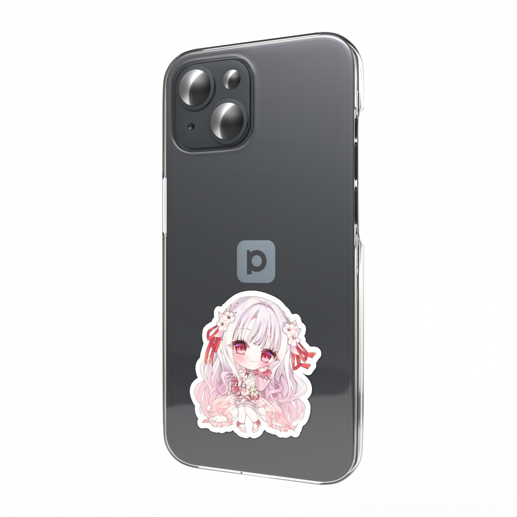 百合野やょ　デフォルメスマホステッカー