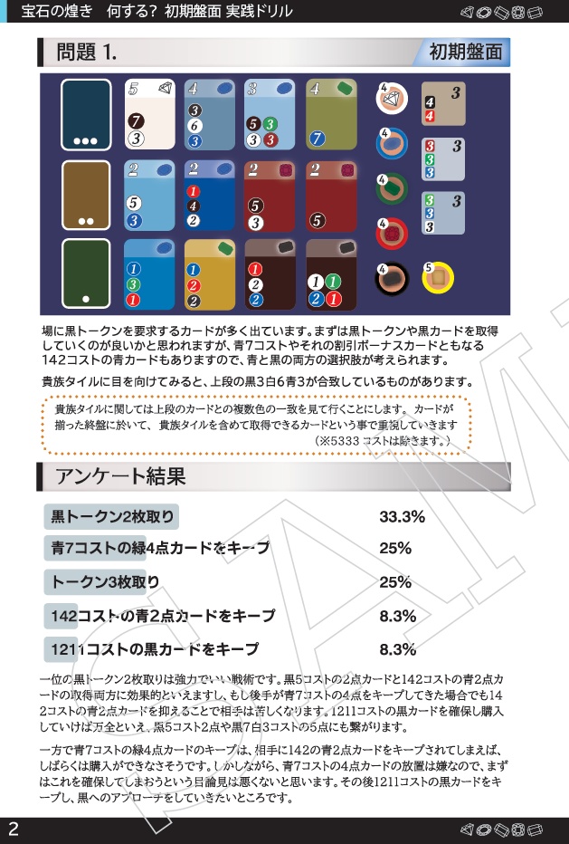 【宝石の煌き】何する?初期盤面実戦ドリル 『冊子』『本』『書籍』