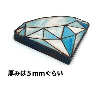 『宝石の煌き』の1stプレイヤーマーカー 【ダイヤ・木駒型】