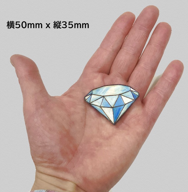 『宝石の煌き』の1stプレイヤーマーカー 【ダイヤ・木駒型】