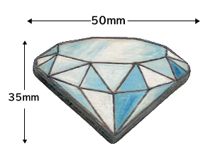 『宝石の煌き』の1stプレイヤーマーカー 【ダイヤ・木駒型】