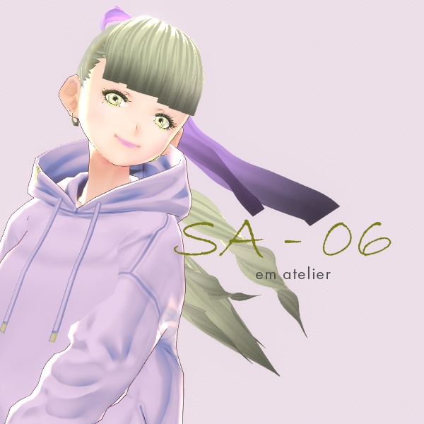 【VRoid Studioベータ版用】3Dキャラクター 女子高生モデル06 <SA_06_JK_f_Lavender>