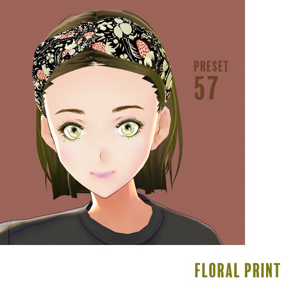 【VRoid用ヘアプリセット / 正式版・ベータ版 両対応】HairPreset 3 in 1set No.05