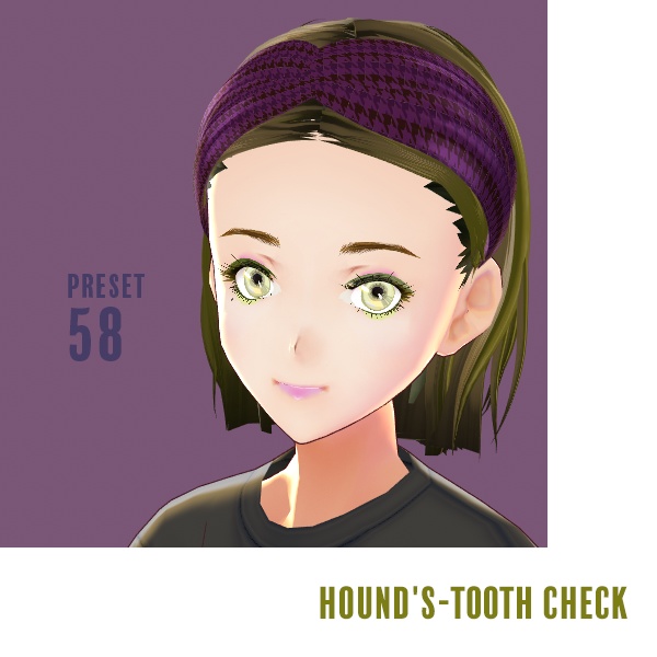 【VRoid用ヘアプリセット / 正式版・ベータ版 両対応】HairPreset 3 in 1set No.05