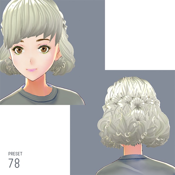 【VRoid用ヘアプリセット / 正式版・ベータ版 両対応】HairPreset 3 in 1set No.07