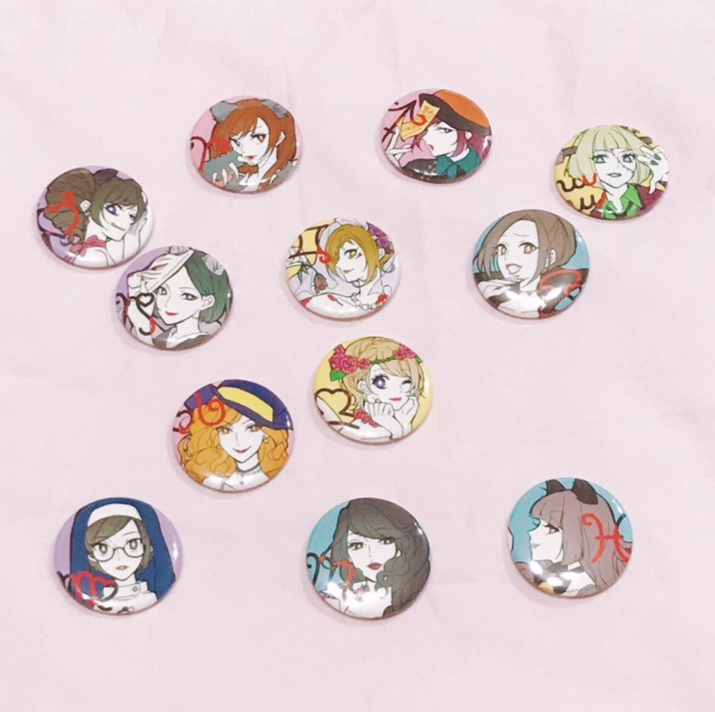 星座ちゃん缶バッジ