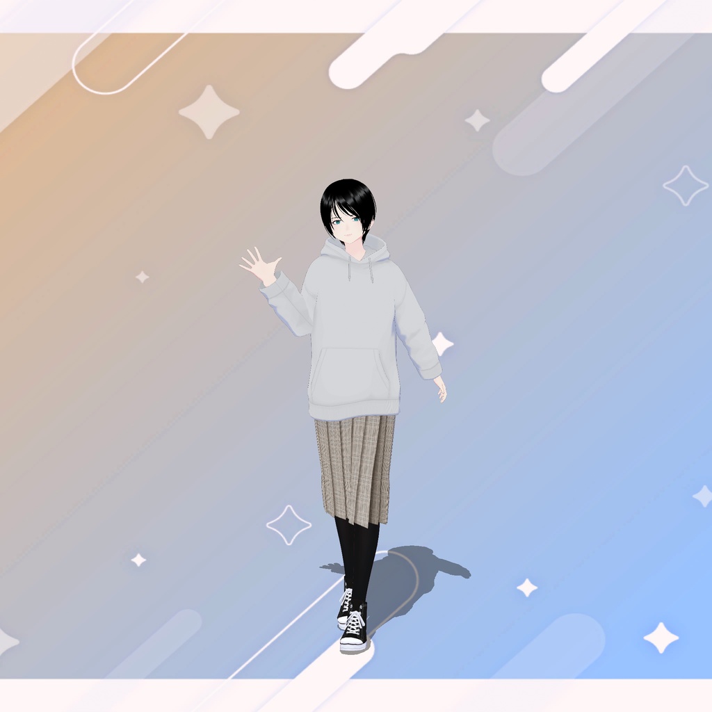 時雨(Vroid,VRM,XAvatar)※無料版あり