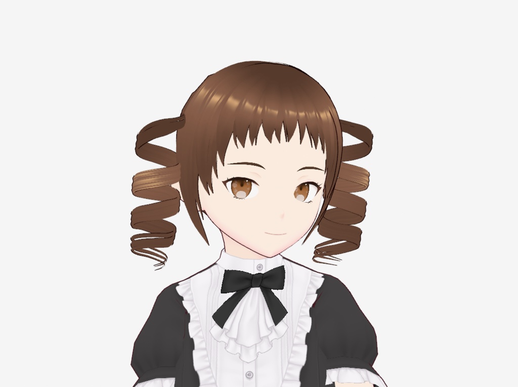 【無料】縦ロールキャラクター(Vroid,VRM)