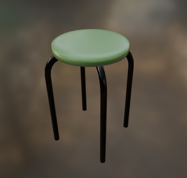 【無料】丸椅子（blend,fbx）