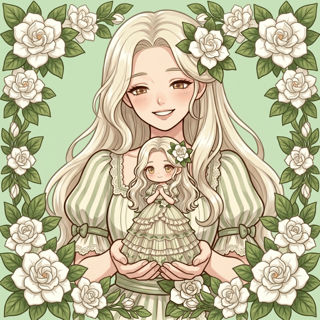 【素材集】梔子 -三大香木イラストセット-（立ち絵/SD/アイコン/背景）