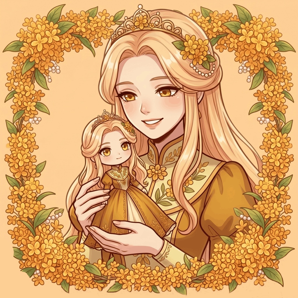 【素材集】金木犀 -三大香木イラストセット-（立ち絵/SD/アイコン/背景）