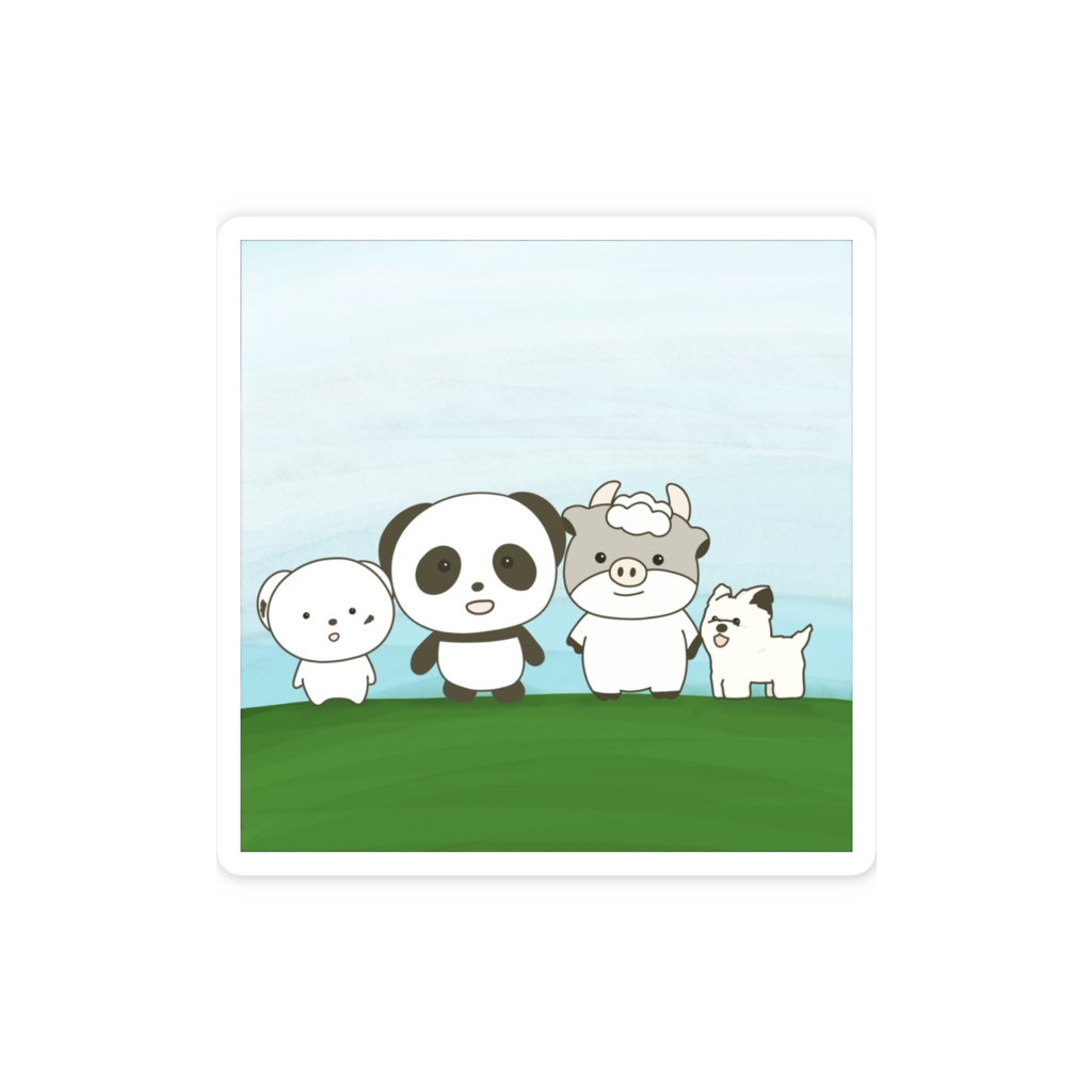 Home 4n スマホステッカー(背景有)