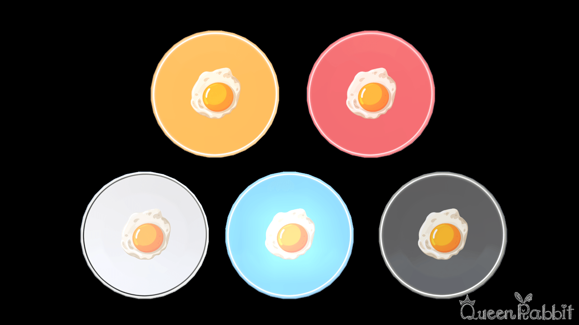 I022_目玉焼き柄の丸皿15cm