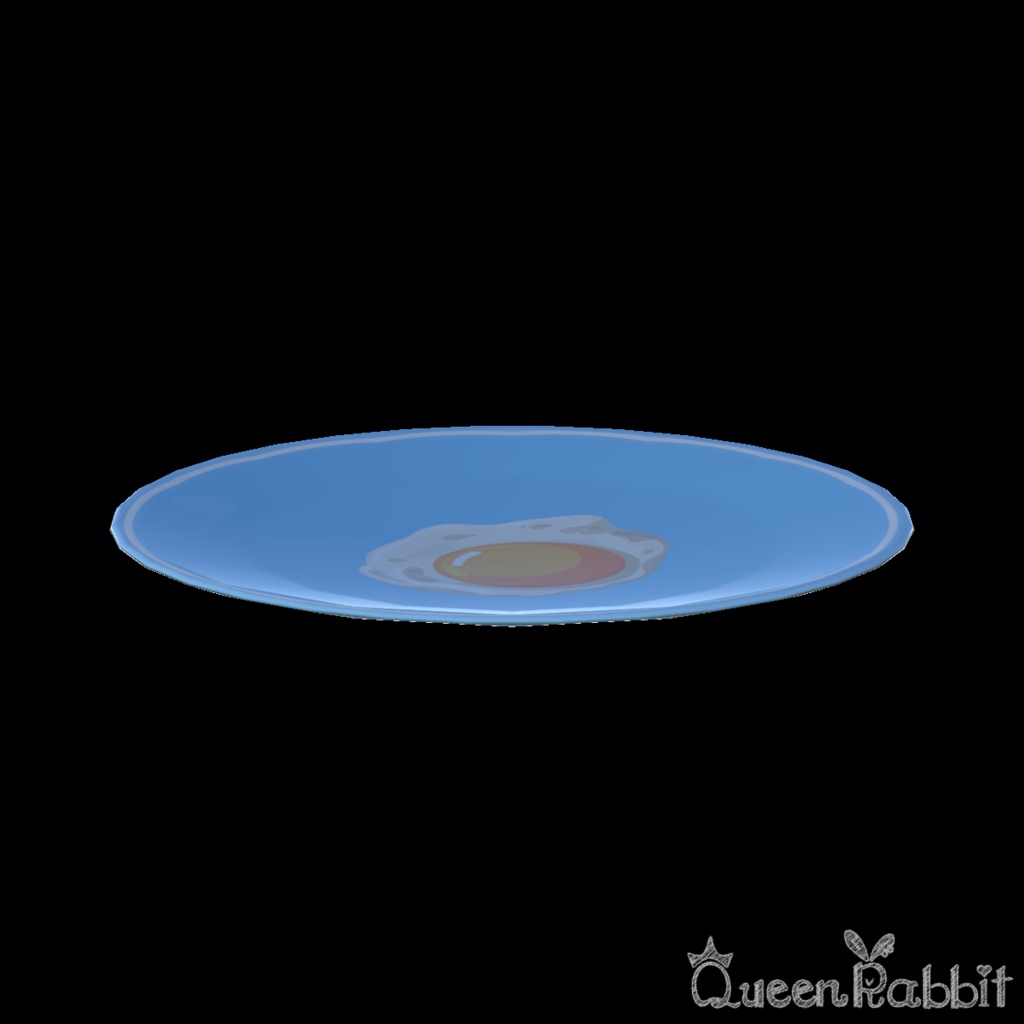 I022_目玉焼き柄の丸皿15cm