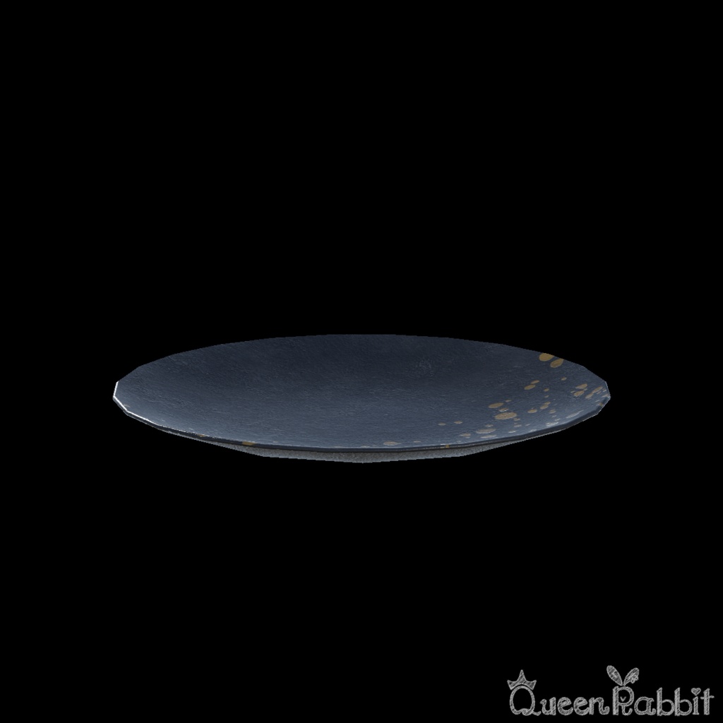 I027_黒に金箔柄の小皿6cm